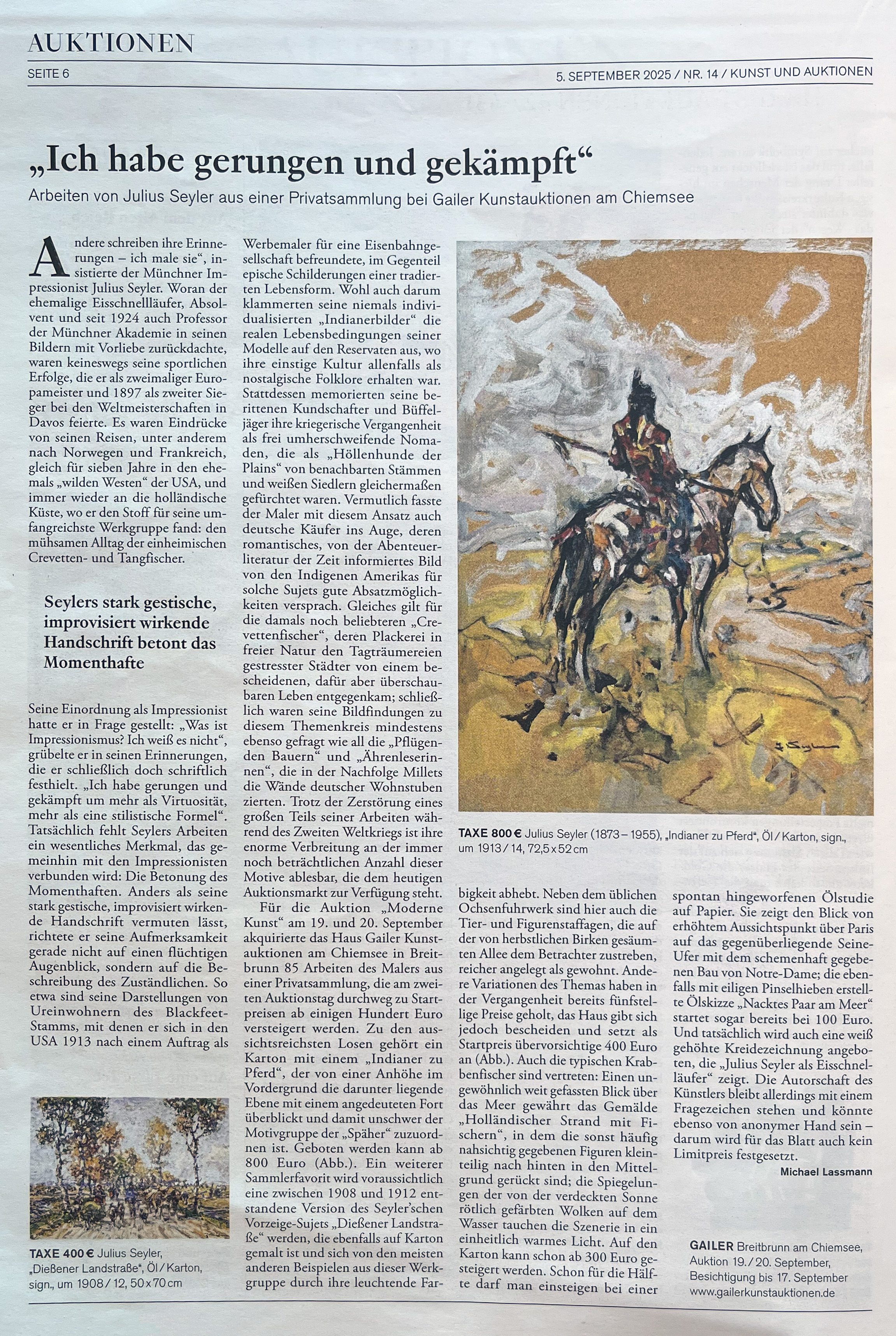 Kunst und Auktionen Image